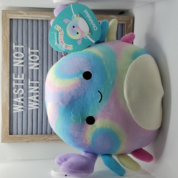 Kellytoy Toys Bnwt Christabel The Tie Dye Crab Squishmallows 7